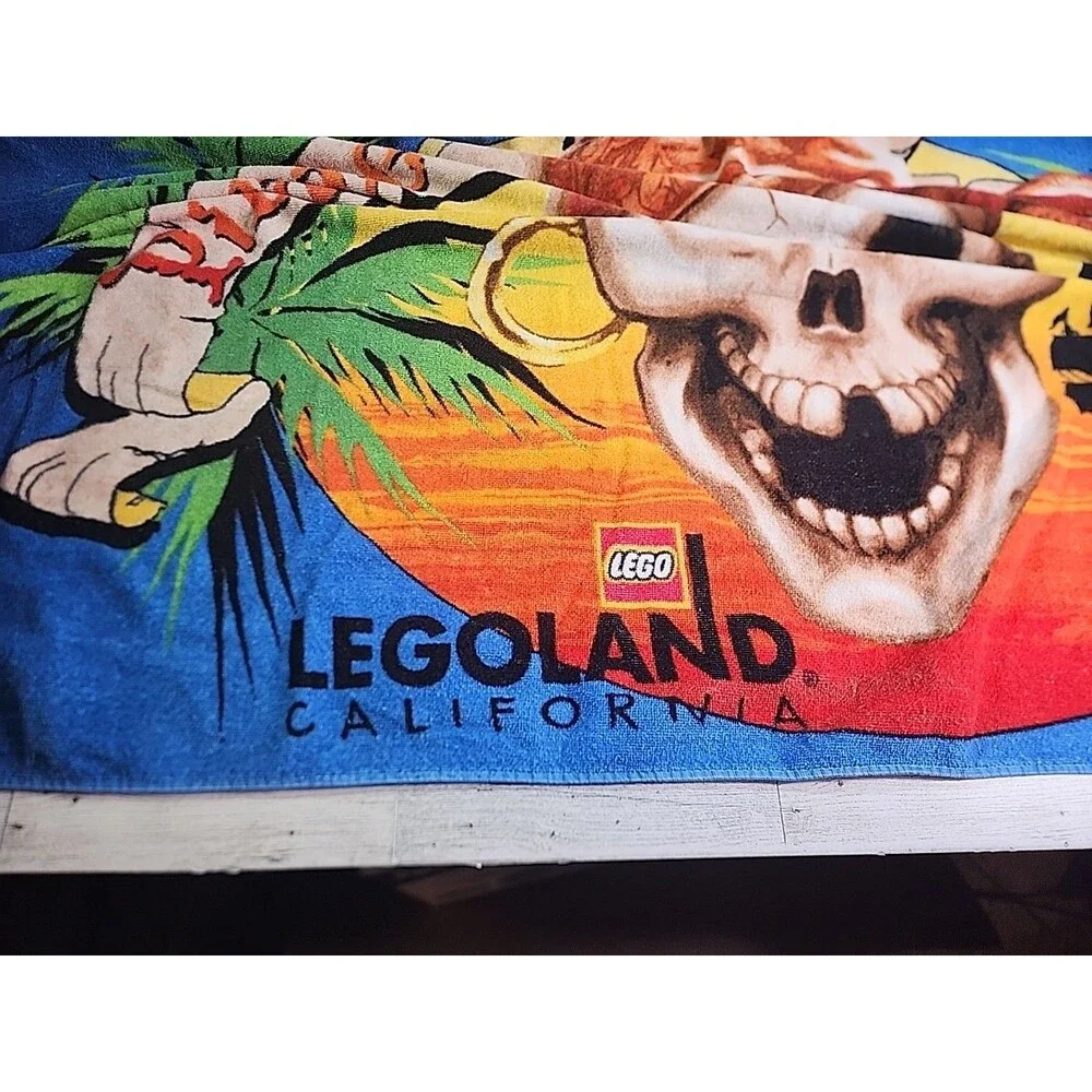 Official Legoland Exclusive Beach Towel Pirates Shores California Merch Souvenir